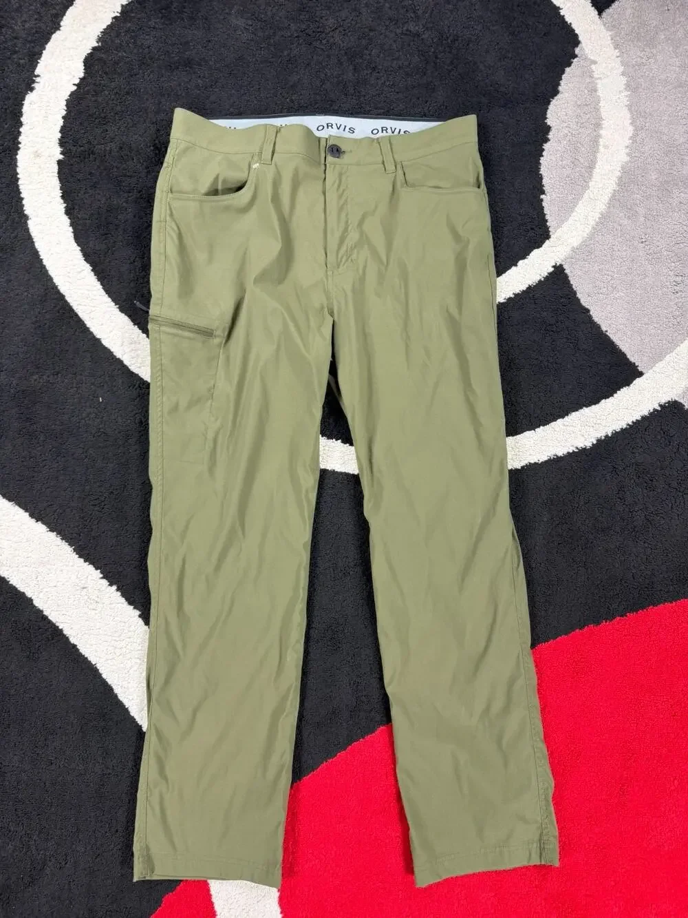Orvis Pants Mens 36x32 Tech Pant Green Casual Stretch Hiking Cargo Outdoor
